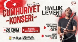 HALUK LEVENT, SEVİLEN ŞARKILARINI TARSUSLULARLA SÖYLEYECEK