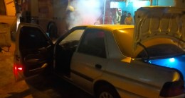 ANIT MAHALLESİNDE ARAÇ YANDI