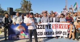 HÜDAPAR Mersin İl Başkanlığı Gazze’ye Destek Yürüyüşü Düzenledi