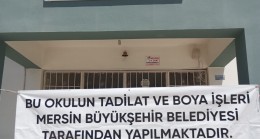 Mersin Büyükşehir Belediyesi, Okullarda Tadilat ve Yenileme Çalışmalarını Sürdürüyor