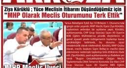 MHP’li Meclis Üyesi  Ziya Körüklü : “Yüce Meclisin İtibarını Düşündüğümüz İçin MHP Olarak Oturumu Terk Ettik”