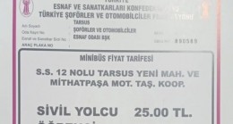 Tarsus’ta Ulaşım Ücretlerine Zam “Sivil 25 TL, Öğrenci 20 TL”