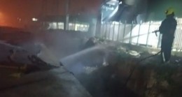 Tarsus’ta Demiryolu İnşaatında Yangın Çıktı