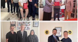 ŞEHİT VE GAZİ AİLELERİMİZ EVLERİNDE ZİYARET EDİLEREK KURBAN BAYRAMLARI TEBRİK EDİLDİ