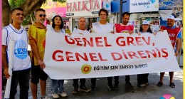 Tarsus’ta Kamu Emekçileri İş Bıraktı: “Gerçek Bir Toplu Sözleşme İstiyoruz”