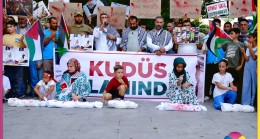 HÜDA PAR Tarsus Yarenlikte, Gazze İçin Sokağa İndi: “Susmak Zalimden Yana Olmaktır”