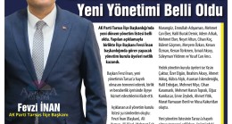 Son Dakika | AK Parti Tarsus İlçe Başkanı Fevzi İnan’ın Yeni Yönetimi Belli Oldu