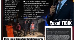 Başkan Yusuf Tıbık’tan Tarsus’taki Yağışlara Hızlı Müdahale Eden MESKİ Ekiplerine Sonsuz Teşekkür Ediyorum