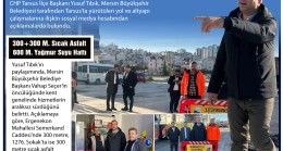 Başkan Yusuf Tıbık “Hem Çalışmaları Yerinde İnceledi Hemde Çevre Esnafı Ziyaret Etti”