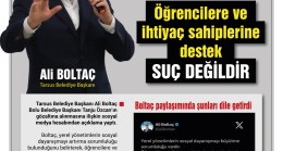 Tarsus Belediye Başkanı Ali Boltaç’tan Tanju Özcan’ın Gözaltına Alınmasına Tepki: “Öğrencilere ve ihtiyaç sahiplerine destek suç değildir”