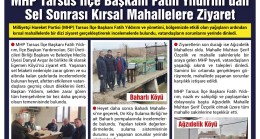 MHP Tarsus İlçe Başkanı Fatih Yıldırım’dan Sel Sonrası Kırsal Mahallelere Ziyaret