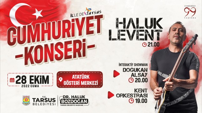 HALUK LEVENT, SEVİLEN ŞARKILARINI TARSUSLULARLA SÖYLEYECEK