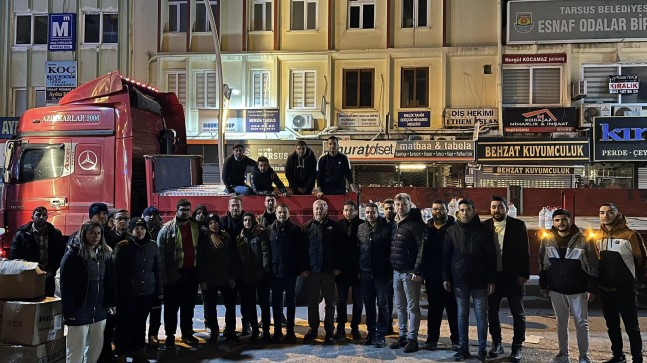 TARSUS CHP’DEN DEPREM BÖLGESİNE YARDIM TIRI