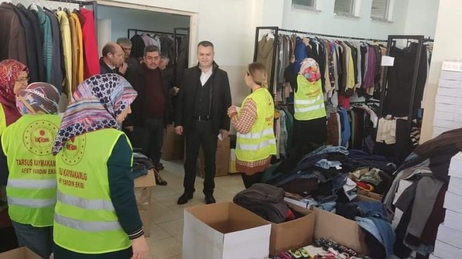 TARSUS KAYMAKAMI DEPREMZEDELERİMİZ İÇİN ÇALIŞMALARINA HIZ KESMEDEN DEVAM EDİYOR