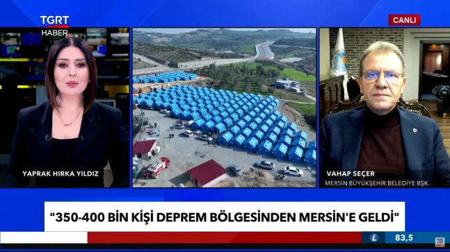 Başkan Seçer, TGRT Haber TV’de ‘Gündem Ekonomi’ Programının Konuğu Oldu