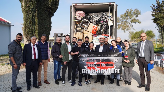 NÜRNBERGLİ GÖNÜLLÜLER TARAFINDAN TARSUS BELEDİYESİ’NE 2 TIR ULAŞTI