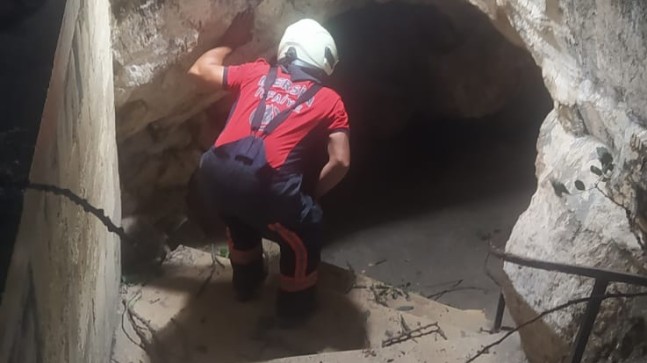 Eshab-ı Kehf Mağarası Girişinde Ağaç Devrildi, 3 Kişi Mahsur Kaldı