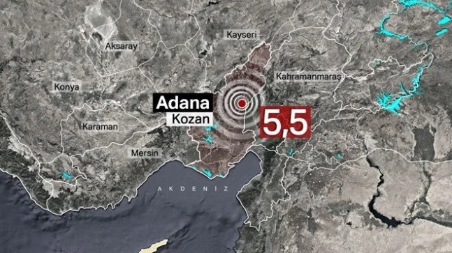 SON DAKİKA !!!! Adana Kozan’da 5,5 Büyüklüğünde Deprem Oldu… Tarsus ‘ta Sallandı