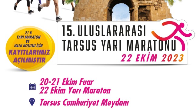 15.Tarsus Yarı Maratonu İçin Kayıtlar Başladı