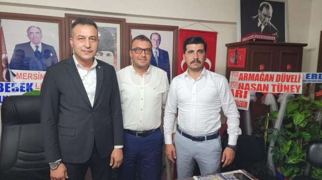 ÜLKÜ OCAKLARINDAN MHP TARSUS İLÇE BAŞKANI FATİH MEHMET YILDIRIM’A HAYIRLI OLSUN ZİYARETİ