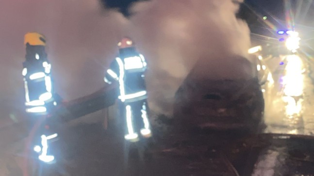 DAMLAMA’DA ARAÇ YANDI