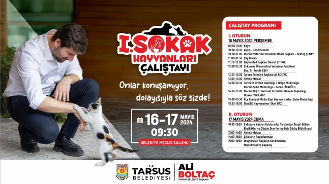 BAŞKAN BOLTAÇ’TAN BİR İLK: I. SOKAK HAYVANLARI ÇALIŞTAYI 16-17 MAYIS’TA BAŞLIYOR!