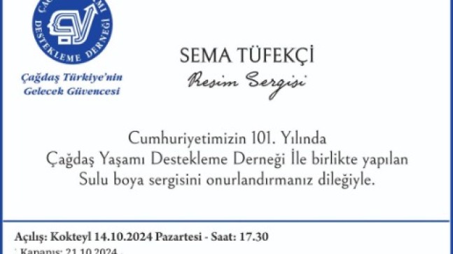 Sema Tüfekçi Resim Sergisi, Bugün Sanatseverlerle Buluşuyor