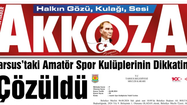 Önemli (Çözüldü) Tarsus’taki Amatör Spor Kulüplerinin Dikkatine