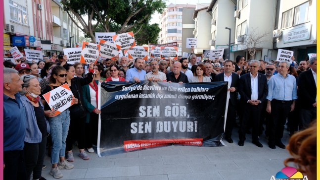 Tarsus’ta Suriye’deki Katliamlara Karşı “Miting Gibi” Protesto