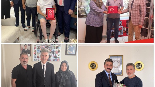ŞEHİT VE GAZİ AİLELERİMİZ EVLERİNDE ZİYARET EDİLEREK KURBAN BAYRAMLARI TEBRİK EDİLDİ