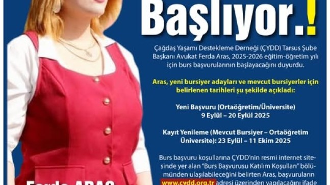 ÇYDD Yeni Dönem Burs Başvuruları Başlıyor