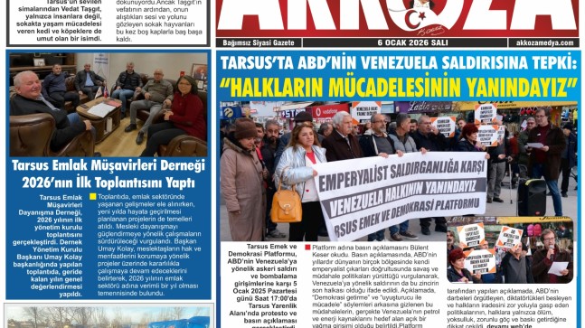📰 Tarsus Basını Akkoza Gazetesi – 6 Ocak 2026 Salı