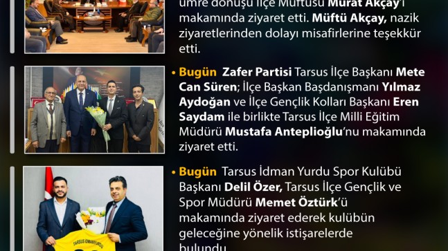 Kısa Kısa Tarsus’ta Bugün Neler Oldu? – 4 Şubat 2026 Çarşamba