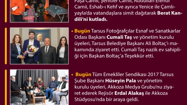 Bugün Tarsus’ta Neler Oldu – 2 Şubat 2026 Pazartesi