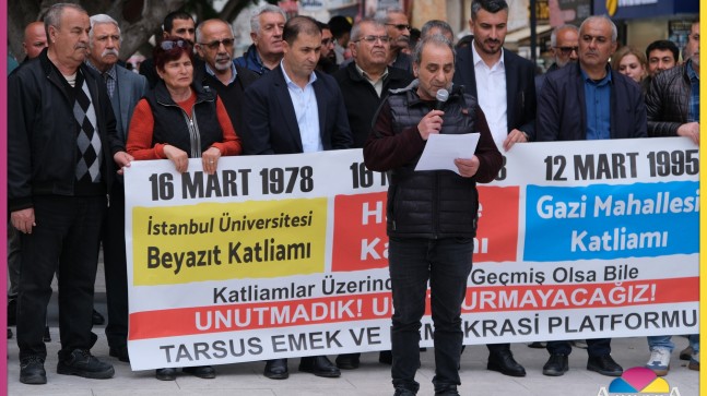 Tarsus’ta Halepçe, Beyazıt ve Gazi Katliamları Anıldı