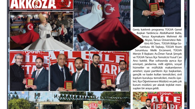 TÜGVA Mersin Ailesi Tarsus’ta Aile İftarında Buluştu