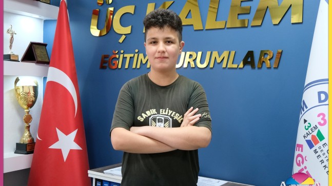 Tarsus Üç Kalem Eğitim Kurumları Öğrencisi Resül Talha Bahadır Türkiye 1.’si Oldu