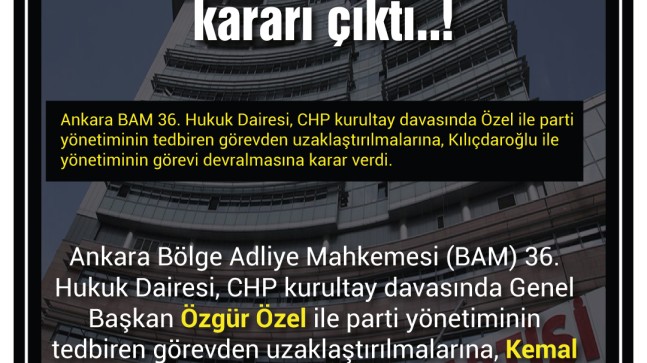 🔴 Son Dakika | CHP için ‘mutlak butlan’ kararı çıktı 👇