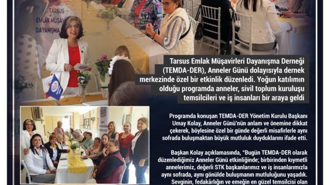 TEMDA-DER’den Anneler Günü’ne Özel Anlamlı Etkinlik