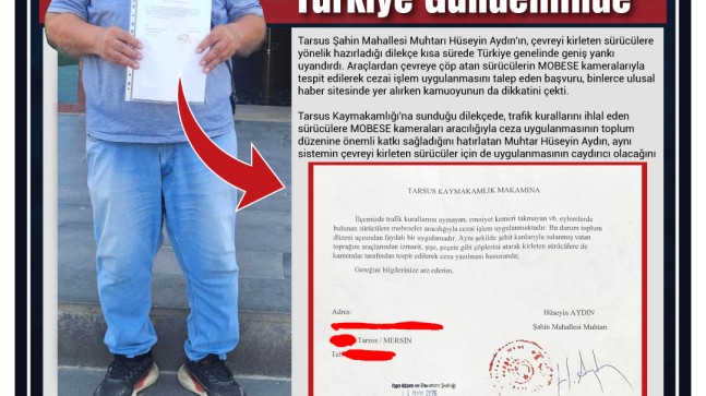 Tarsuslu Muhtar Hüseyin Aydın’ın Dilekçesi 👉 Türkiye Gündeminde