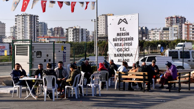 Erdemli Hali’nde Oluşturulan Geçici Barınma Alanından 5 Bin Depremzede Faydalandı