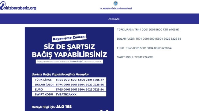 Depremzede Vatandaşlar İçin Yardımlarınızı ‘Birizberaberiz.Org’ Üzerinden Yapabilirsiniz