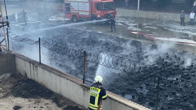 Tarsus’ta Narenciye Paketleme Tesisinde Yangın Çıktı