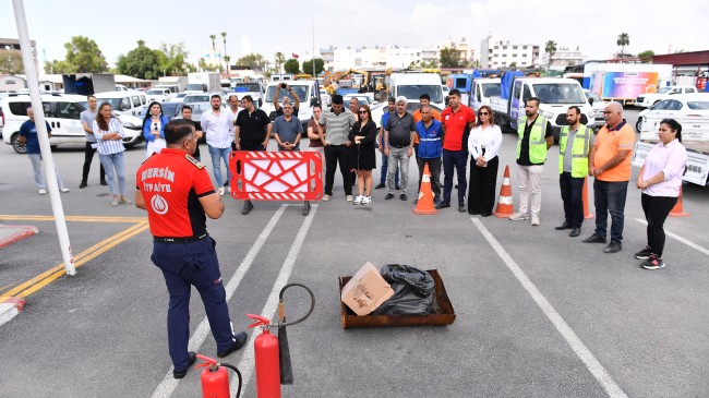 Mersin Büyükşehir Personeline “Yangın Ve Kurtarma Tatbikatı”