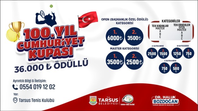 TARSUS’TA TENİS TUTKUNLARI BÜYÜK MÜCADELEYE HAZIR