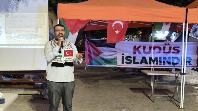 Tarsus’ta Filistinliler ile Dayanışma Nöbeti Devam Ediyor