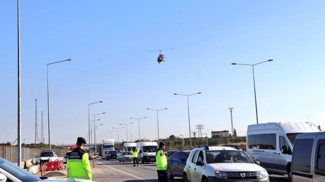 Tarsus-Adana-Gaziantep Otoyolunda Cayrokopter Destekli Trafik Denetimi Yapıldı