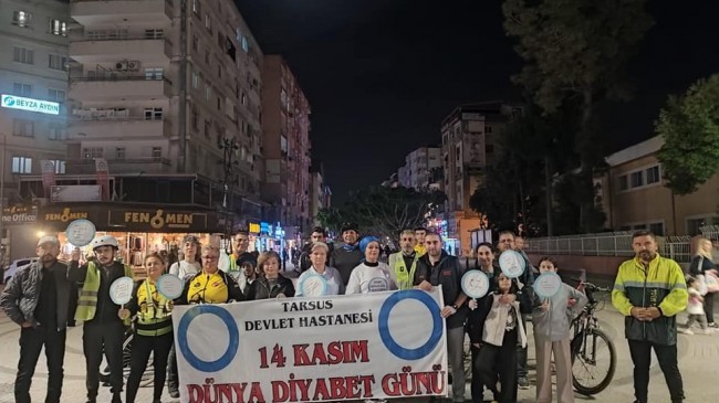 Tarsus’ta Diyabet Günü İçin Farkındalık Bisiklet Turu Düzenlendi