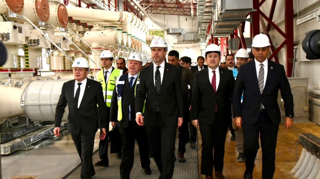 ENERJİ VE TABİİ KAYNAKLAR BAKANI ALPARSLAN BAYRAKTAR, AKKUYU NÜKLEER GÜÇ SANTRALİ İNŞAAT ALANINI ZİYARET ETTİ