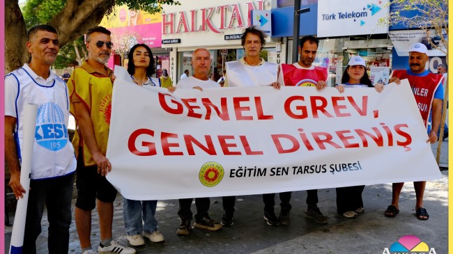 Tarsus’ta Kamu Emekçileri İş Bıraktı: “Gerçek Bir Toplu Sözleşme İstiyoruz”
